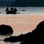 Rafting in midnight sun Photo Fredrik Broman
