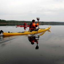 Kayaks at Grand Laplander Lake Photo Fredrik BRoman